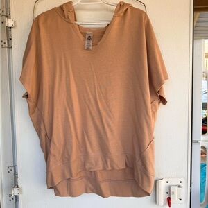 Mono B Peach Short-Sleeve Hooded Pullover